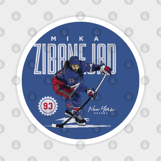 Mika Zibanejad New York R Cover Magnet by ganisfarhan